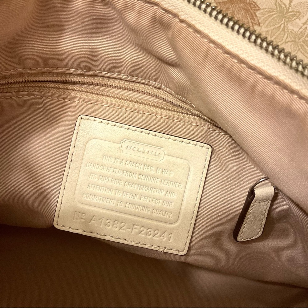 COACH White Perforated Leather Hobo Bag - Picture 3 of 4